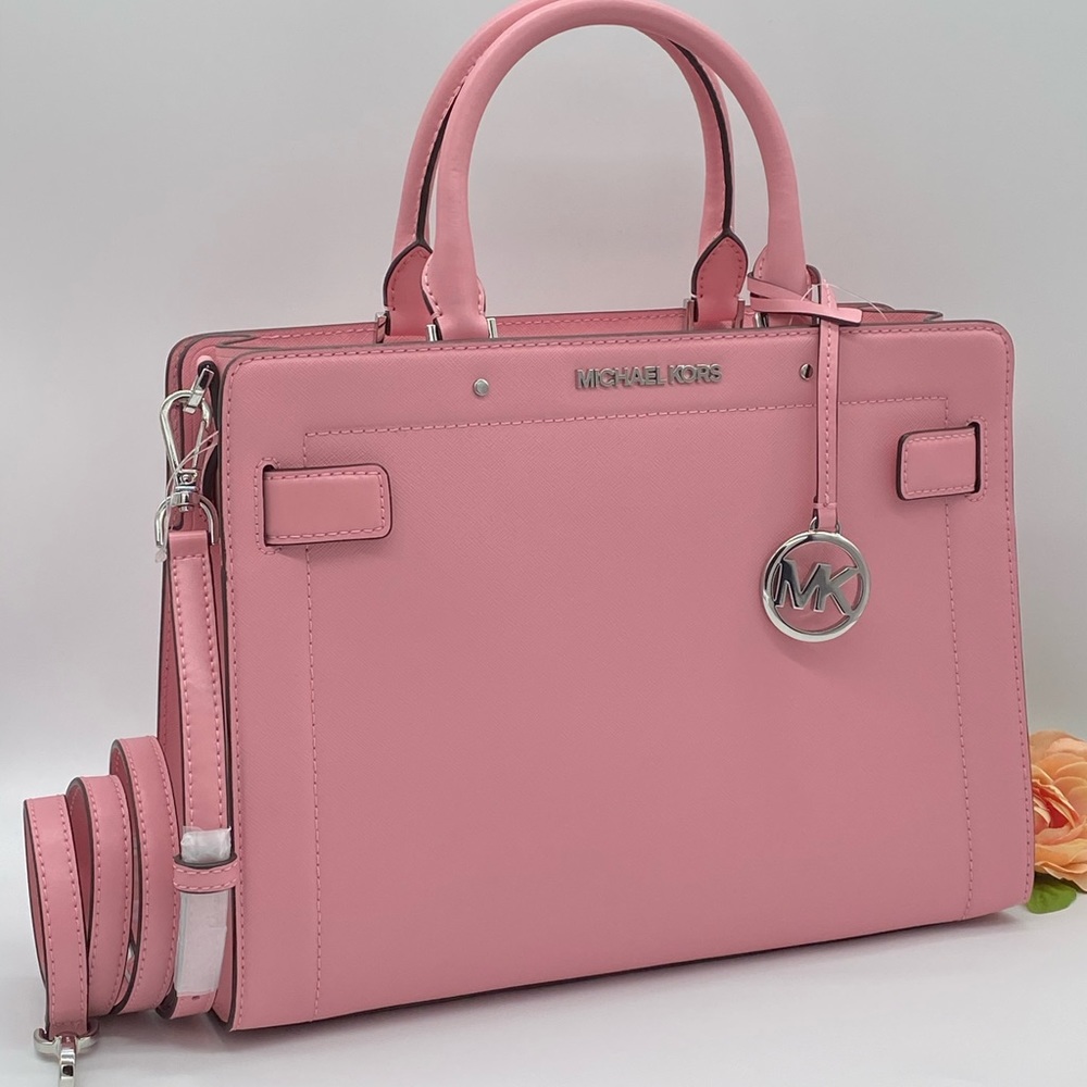 MICHAEL KORS RAYNE MEDIUM EW SATCHEL CARNATION - Picture 1 of 14